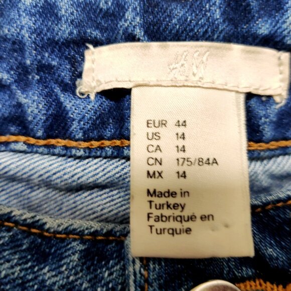 H&M Two Toned Ombre Woman's Jeans size 14 jeans - Picture 4 of 9
